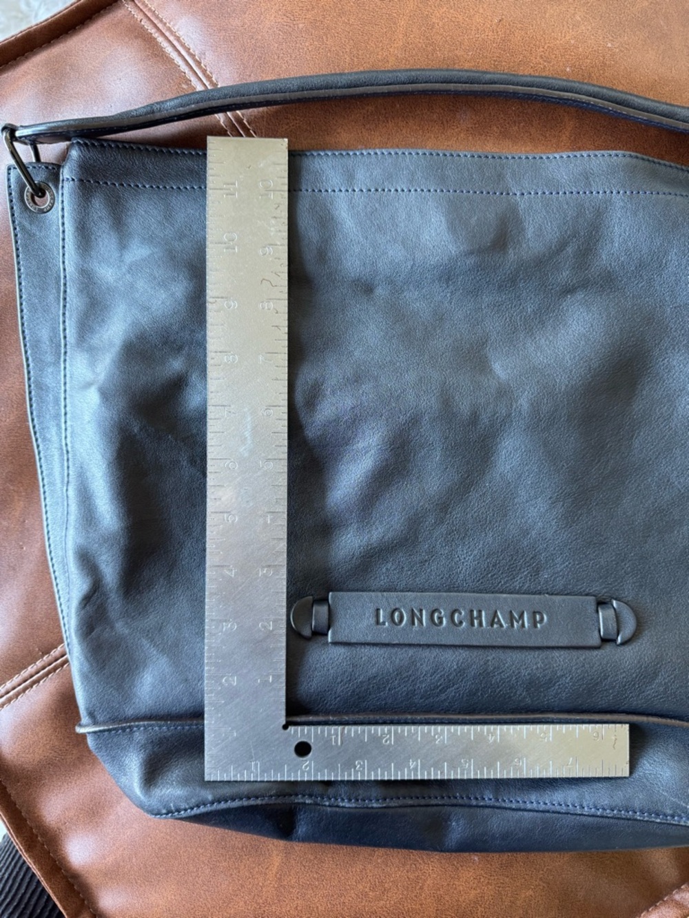 Longchamp Black Leather Shoulder Bag - Picture 9 of 9